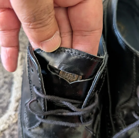 Diesel Wing Tips Black Leather Men's EU 42 US 9 - Picture 5 of 7